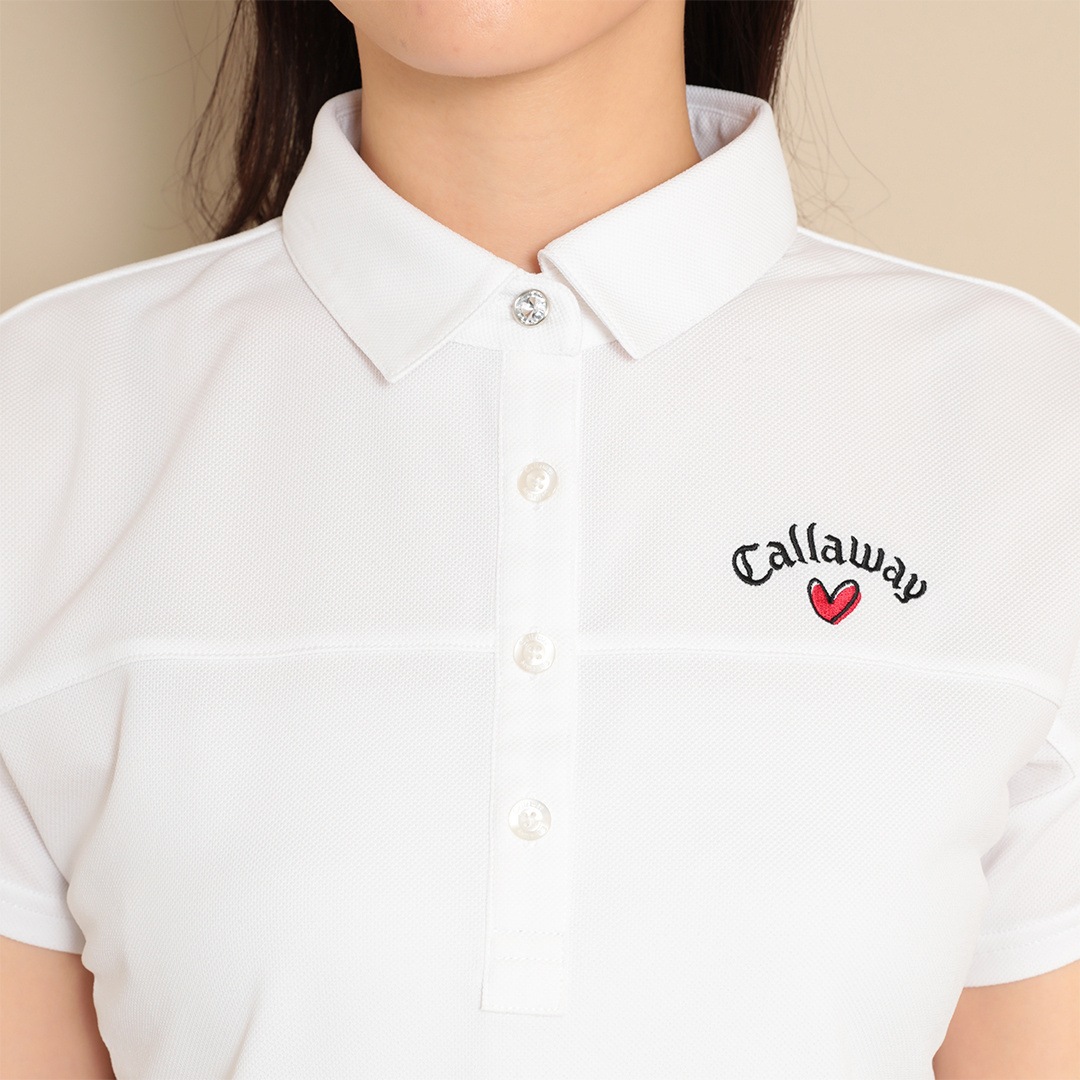 CALLAWAY ハートロゴ刺繍鬼カノコ半袖シャツ (WOMENS) | トップス