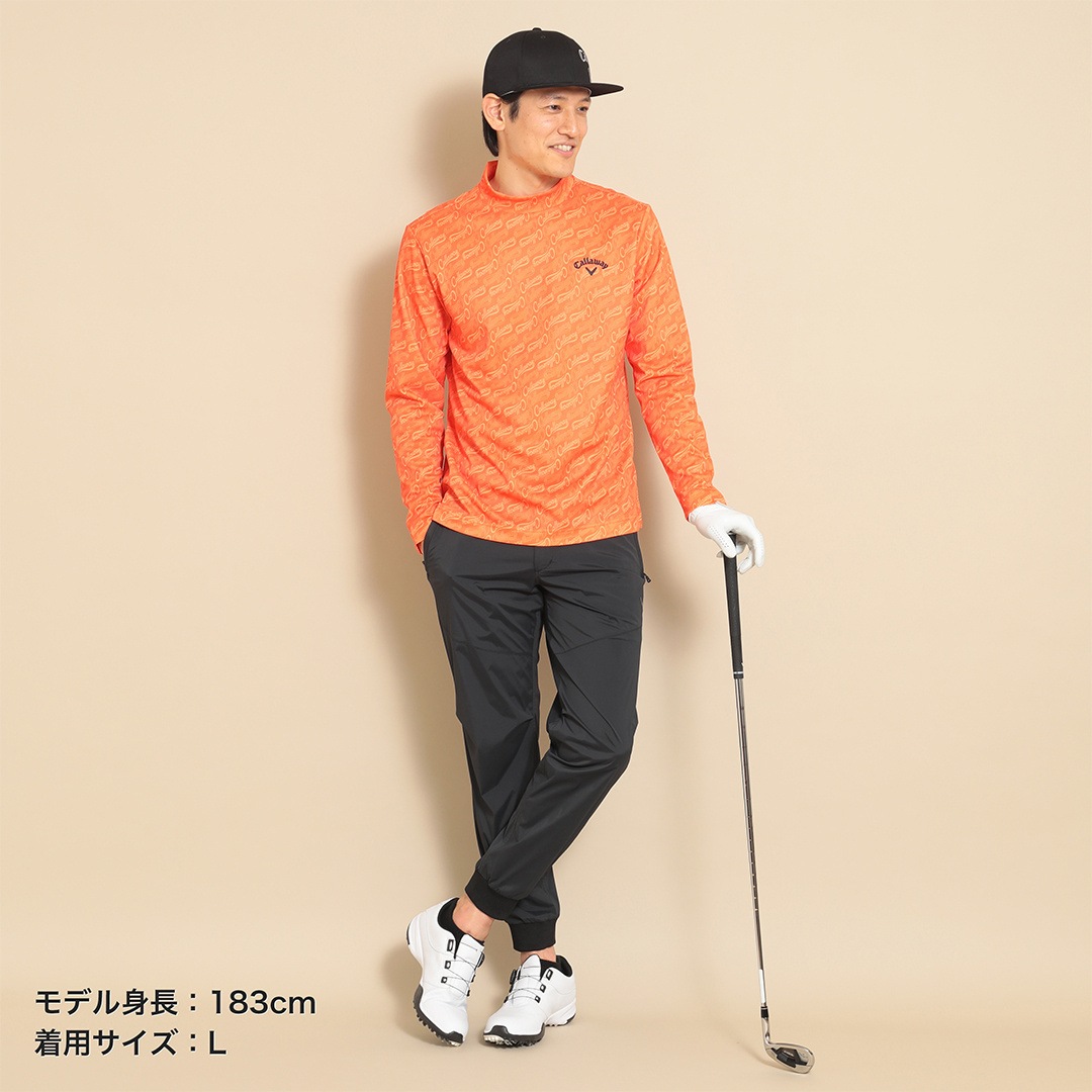 CALLAWAY 【オンライン限定】プリントカノコ モックネック長袖シャツ