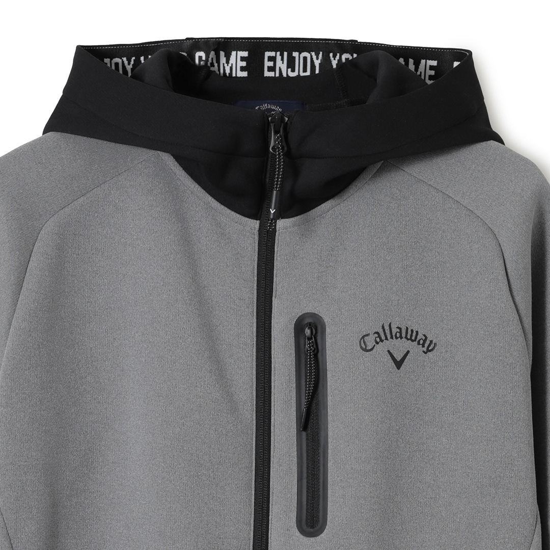 CALLAWAY ダンボールニット フルジップスウェットパーカー (MENS