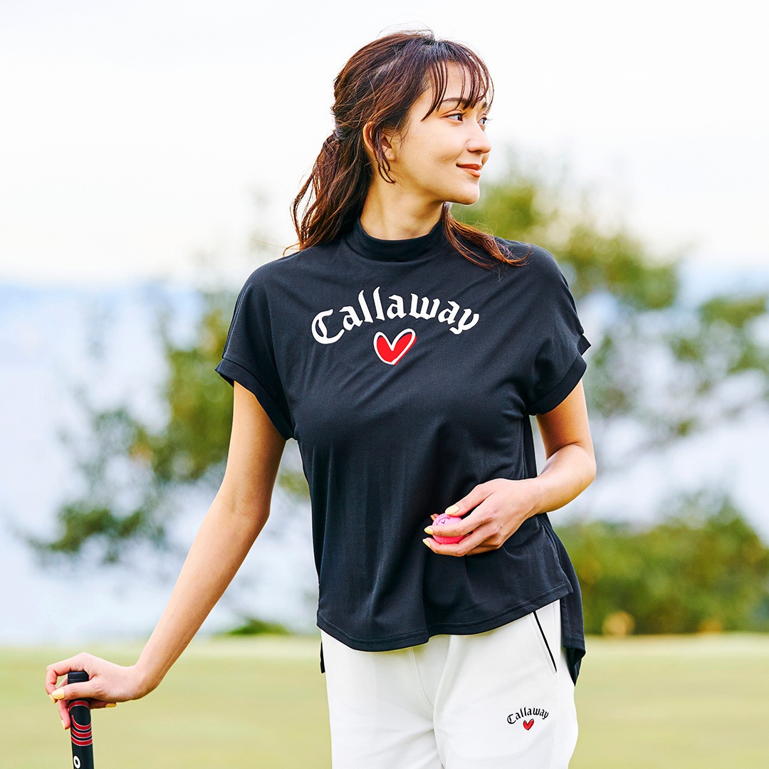 CALLAWAY 【オンライン限定】ハートプリントモックネックシャツ