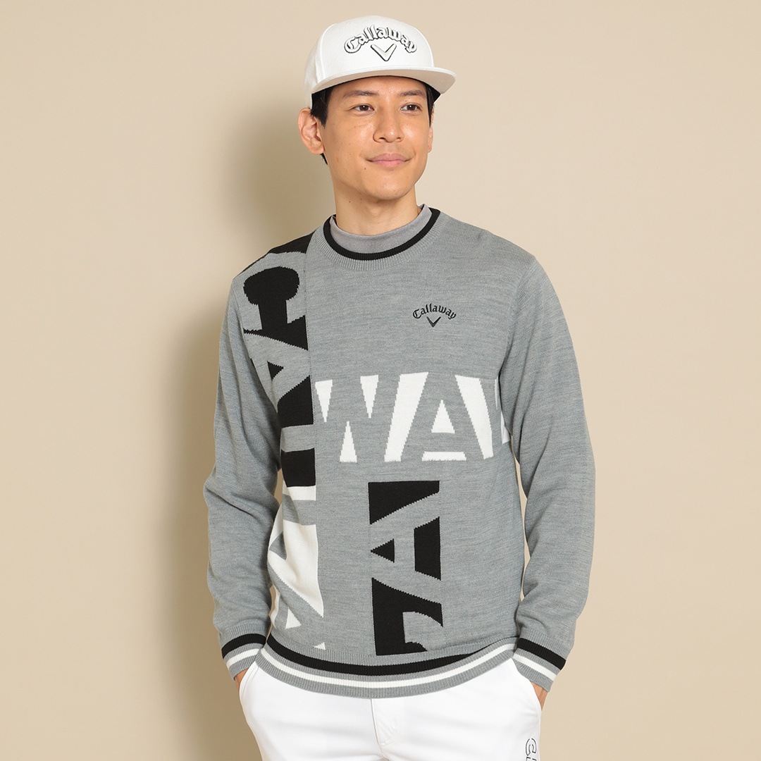 CALLAWAY ロゴジャカード クルーネックニット (MENS) | トップス