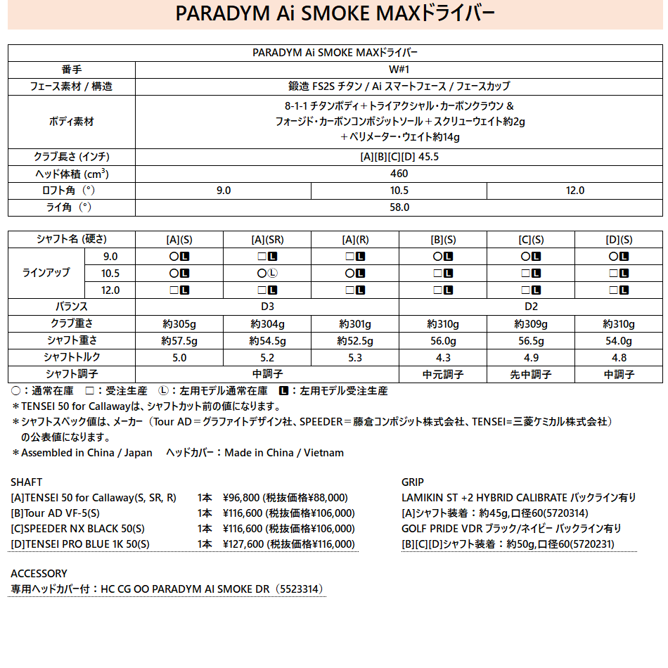 PARADYM Ai SMOKE MAXドライバー