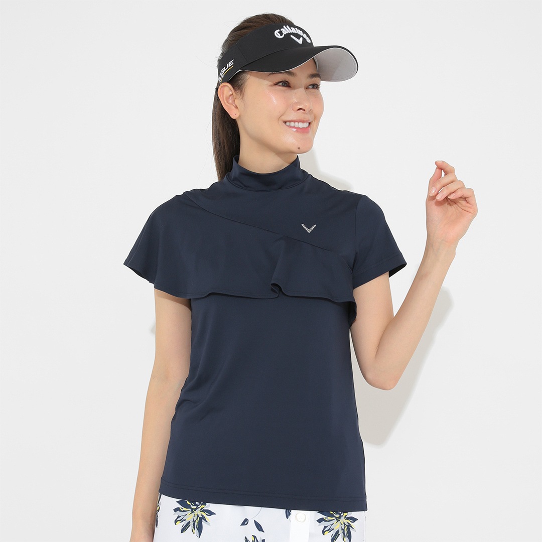 CALLAWAY RED LABEL ベアスムース半袖モックネックシャツ (WOMENS