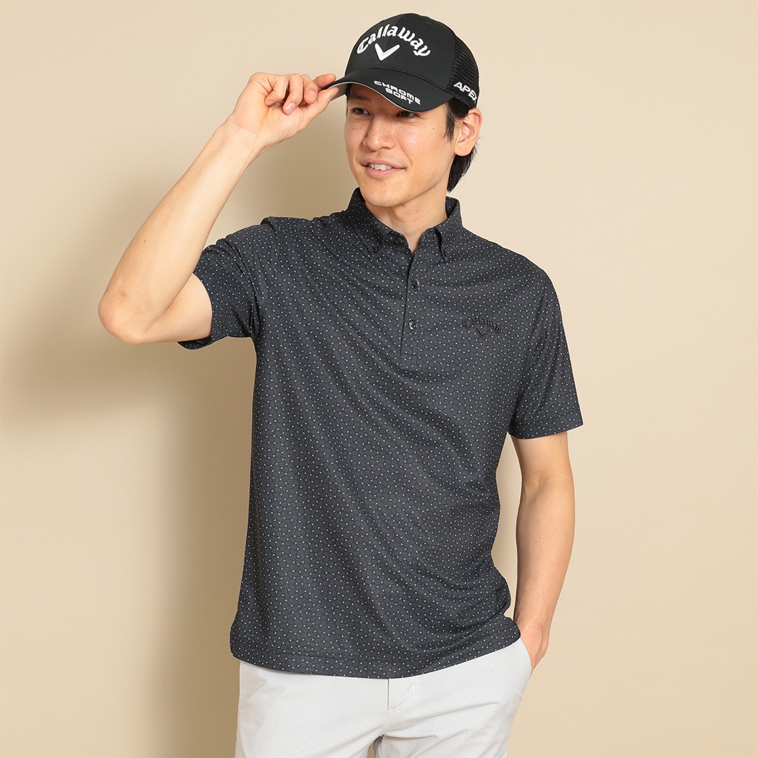 CALLAWAY CGプリントコンパクトカノコ半袖シャツ ※4Lサイズあり (MENS