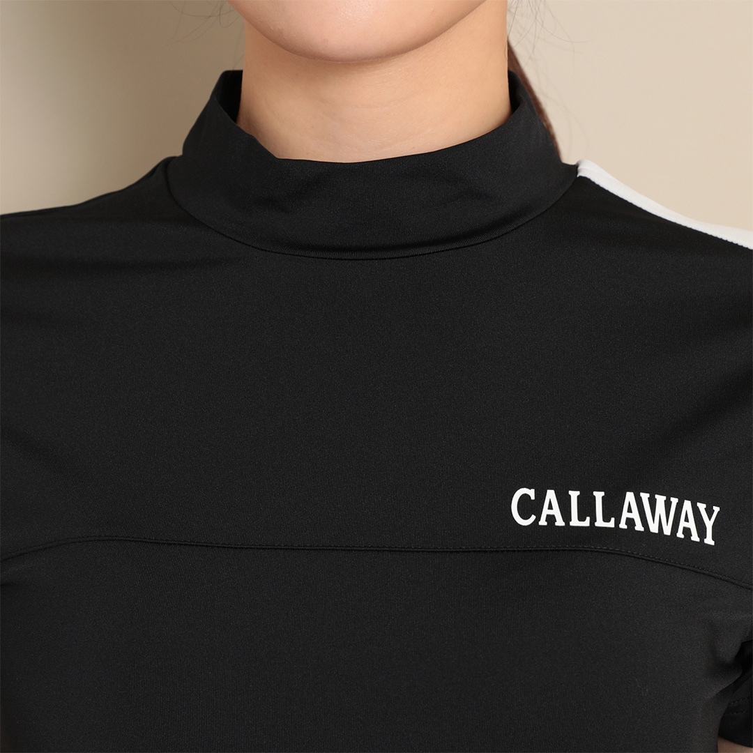 CALLAWAY ストレッチスムース半袖モックネックシャツ (WOMENS