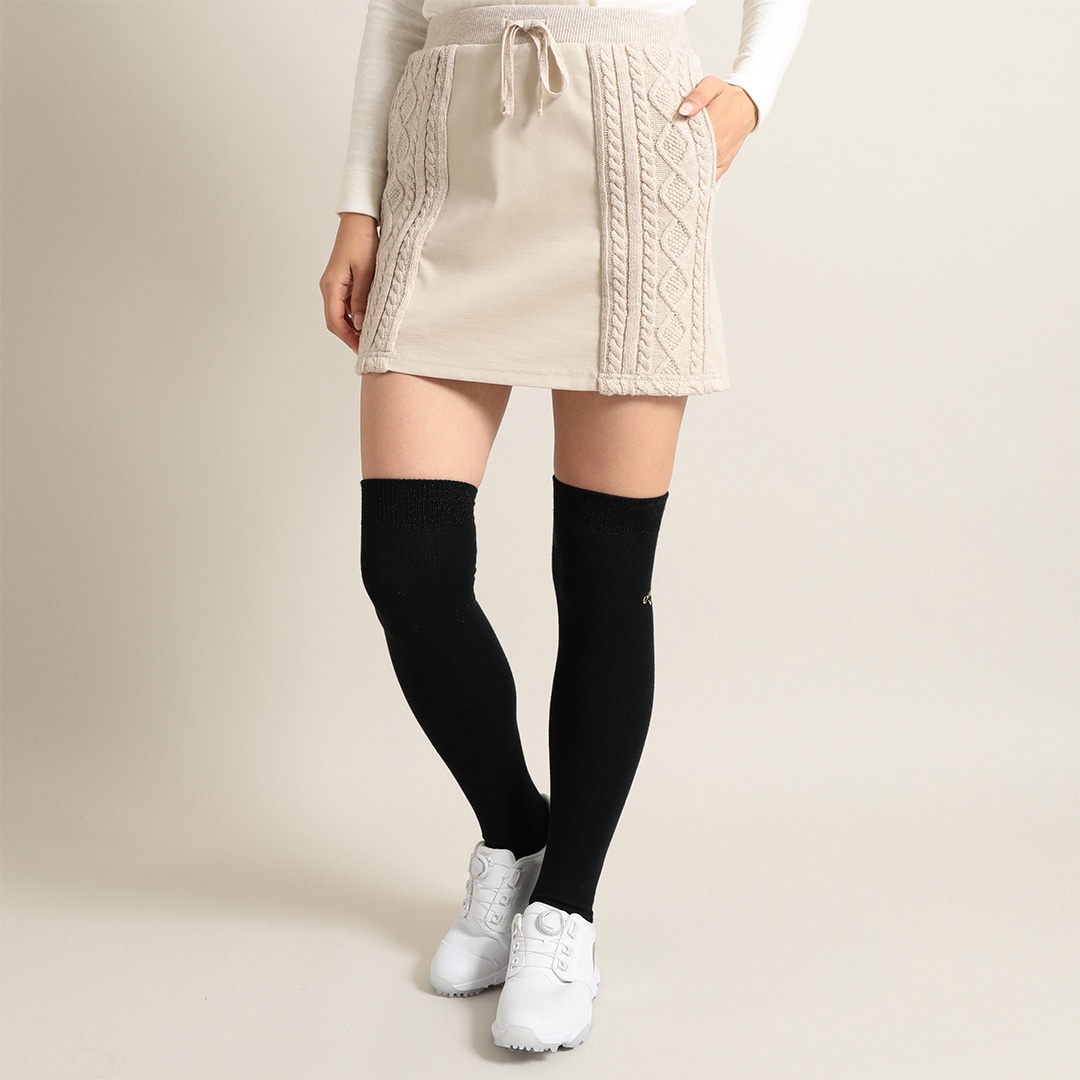 圧縮スムースドッキングケーブルニットスカート (WOMENS) | スカート