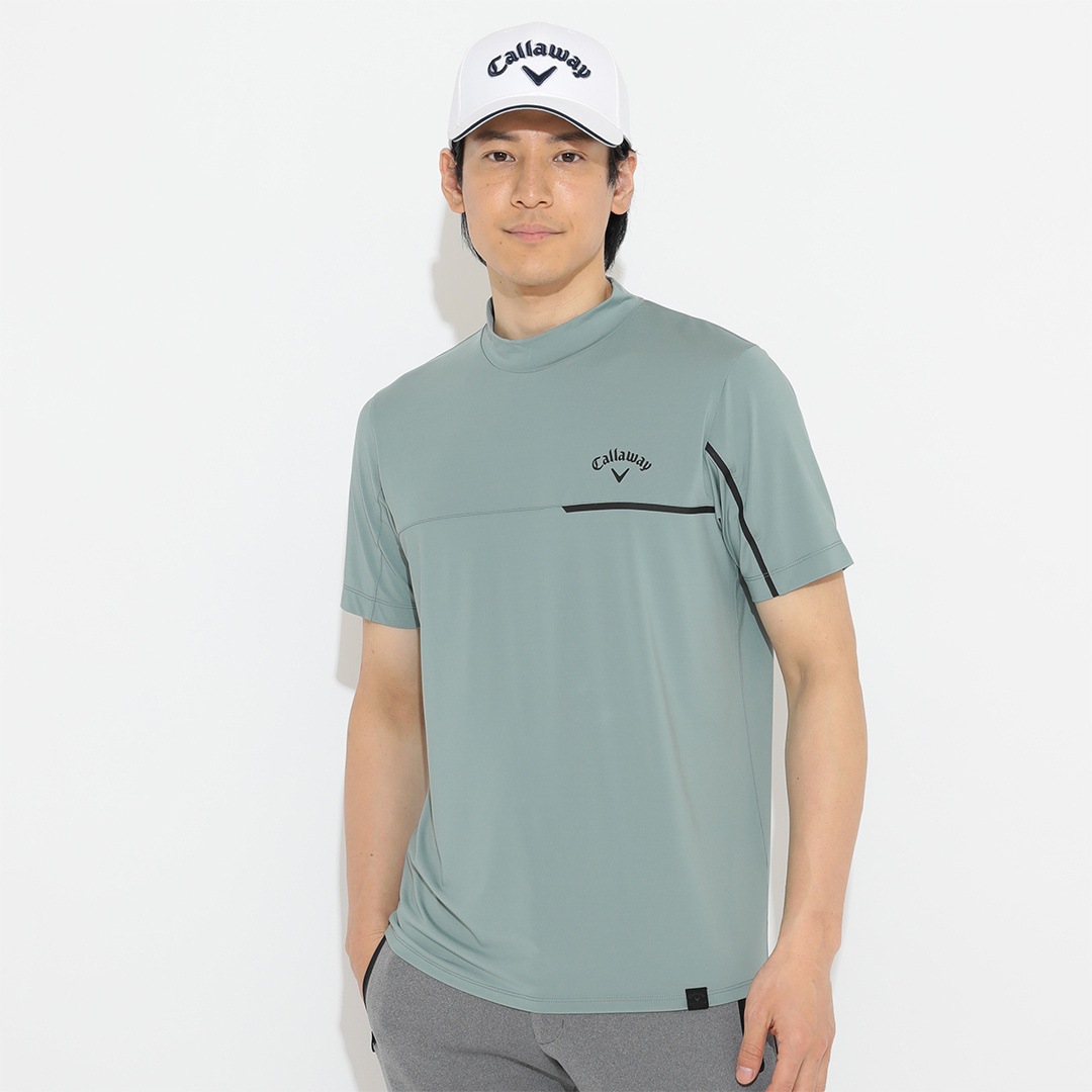 CALLAWAY ストレッチスムース 半袖モックネックシャツ (MENS