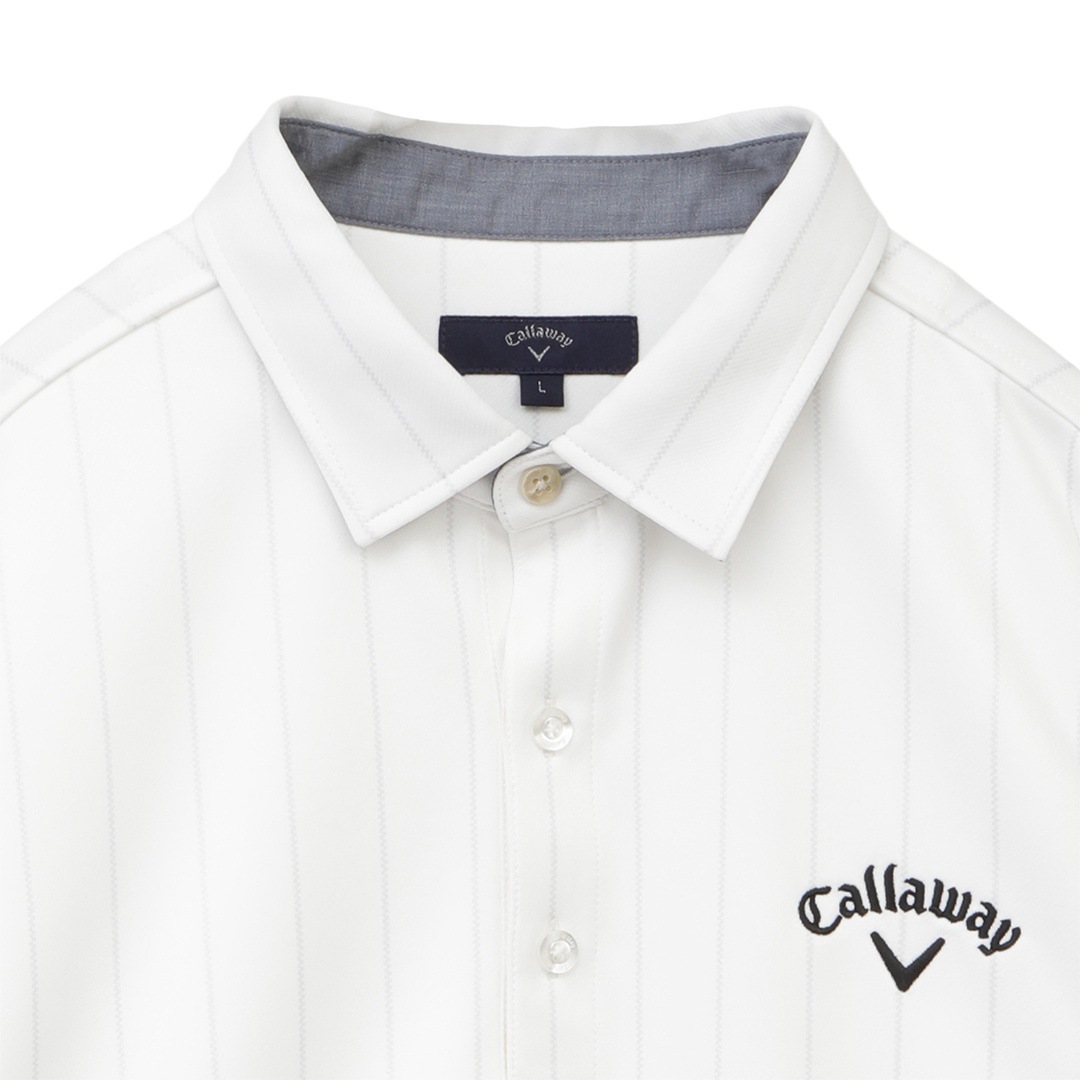 CALLAWAY ストライププリント裏起毛スムース 長袖シャツ (MENS