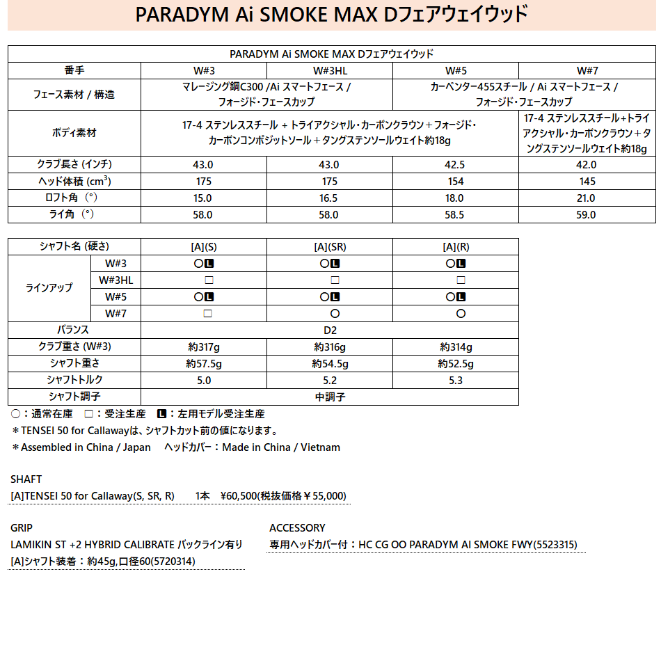 PARADYM Ai SMOKE MAX Dフェアウェイウッド