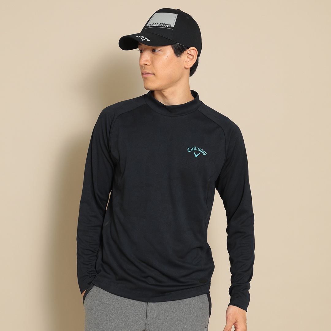 CALLAWAY ロゴジャカード モックネック長袖シャツ (MENS) | トップス