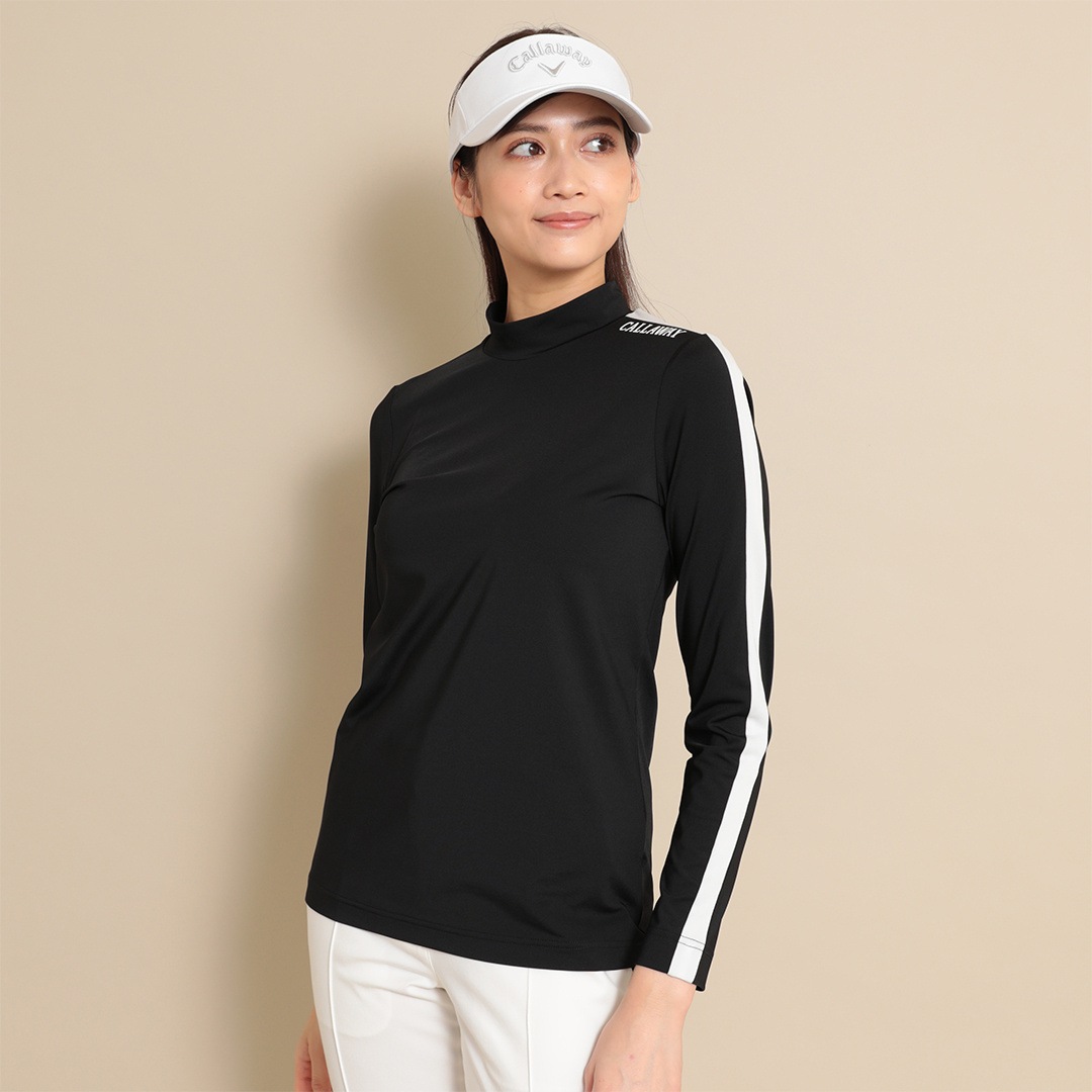 CALLAWAY ストレッチスムース長袖モックネックシャツ (WOMENS