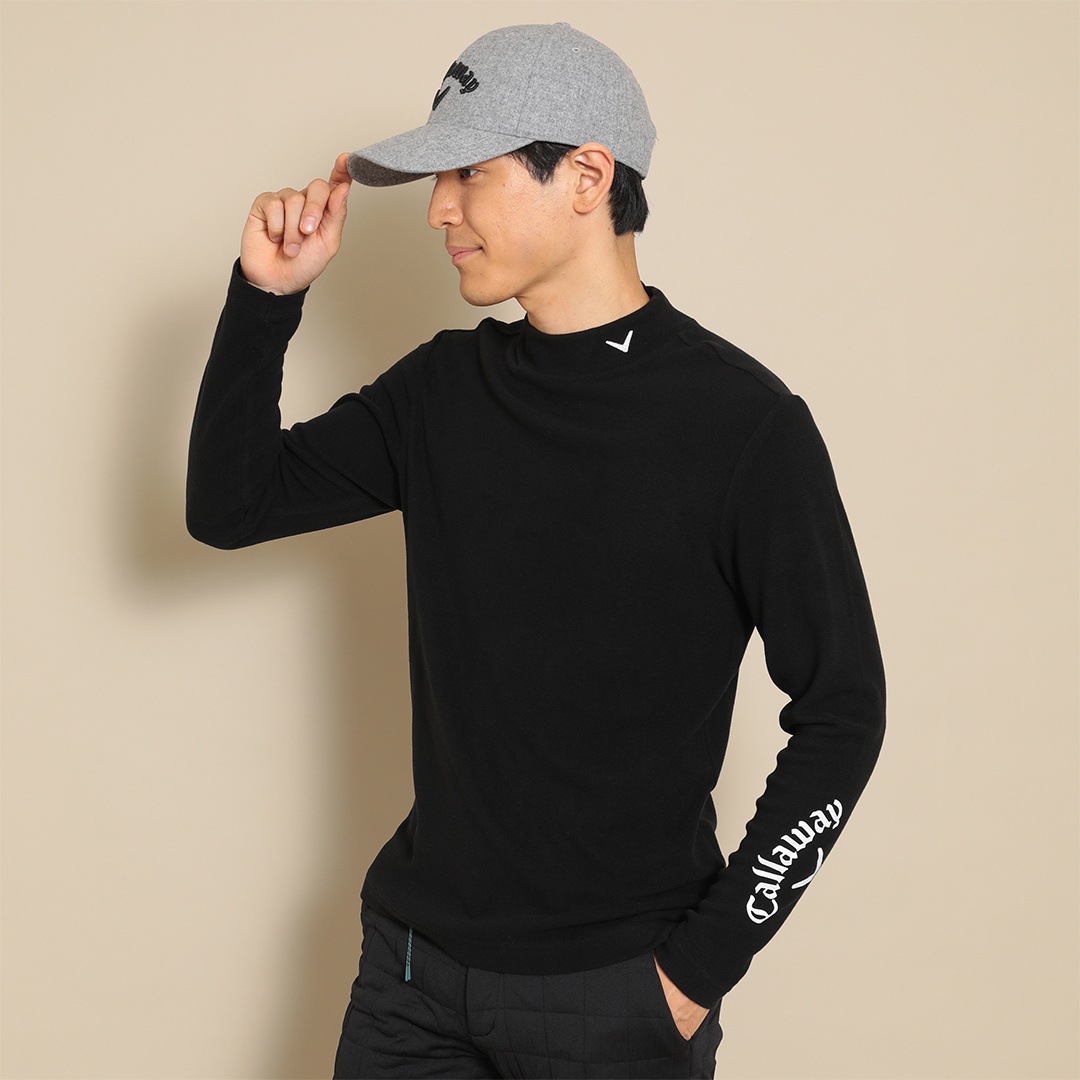 CALLAWAY 表起毛片袋 モックネック長袖シャツ (MENS) | トップス