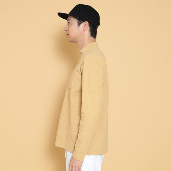 ヘビー天竺モックネックシャツ (MENS)