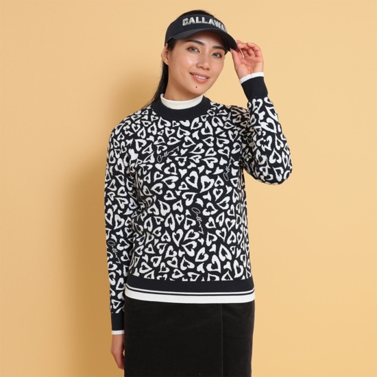 レオパードジャカードクルーネックニット (WOMENS)