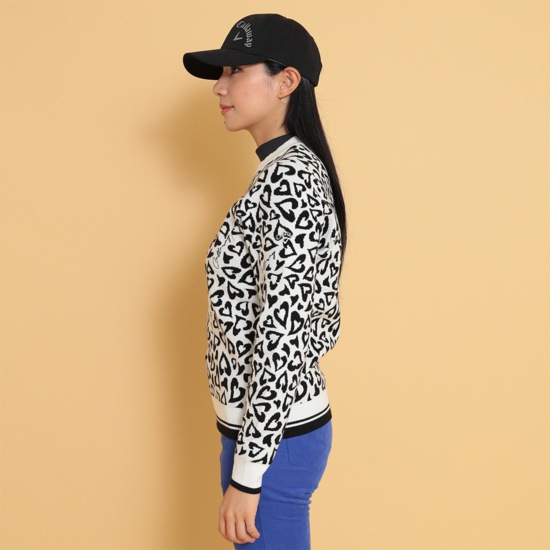 レオパードジャカードクルーネックニット (WOMENS)