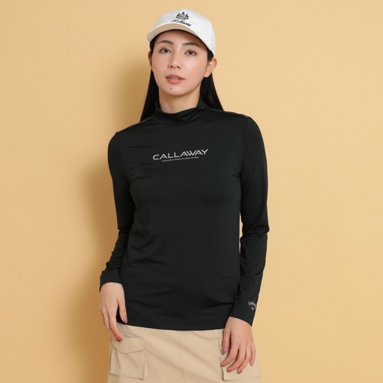 長袖モックネックシャツ (WOMENS)