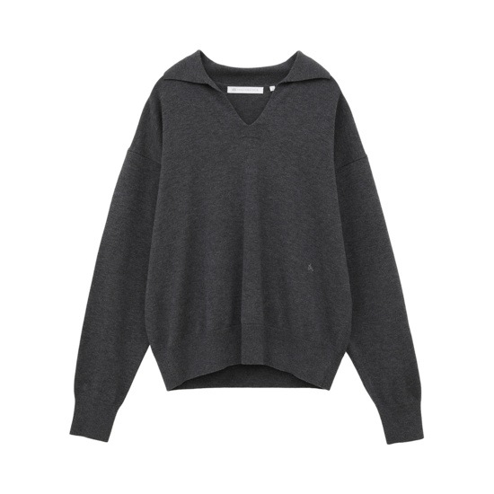 長袖 スキッパーニット(WOMENS)