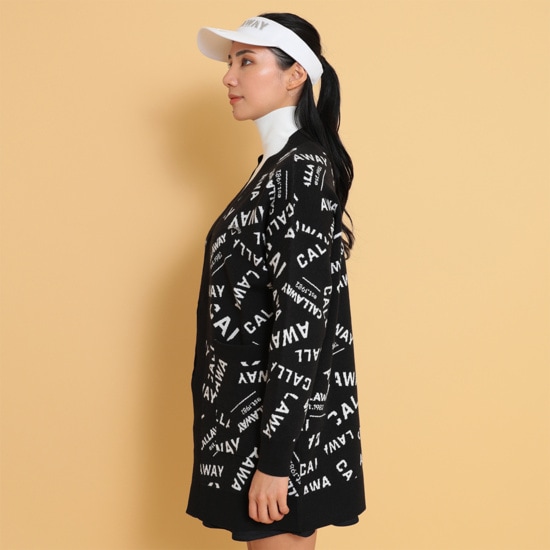 ロゴジャカードVネックカーディガン (WOMENS)