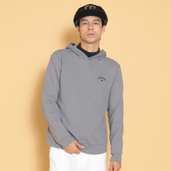 裏起毛ダブルニットフーディーシャツ (MENS)