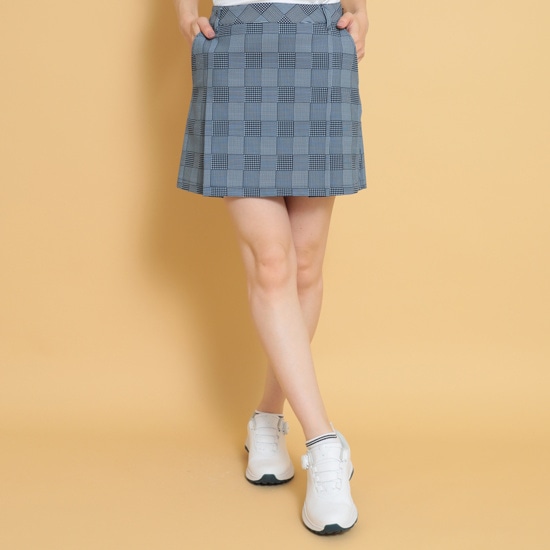 2WAYストレッチピケチェック柄スカート (WOMENS)