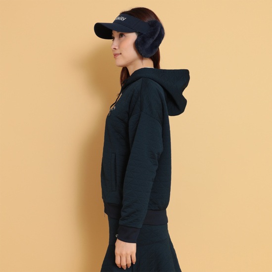 キルトスウェットフルジップパーカー (WOMENS)