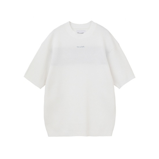 ワッフル モックネックニット(MENS)