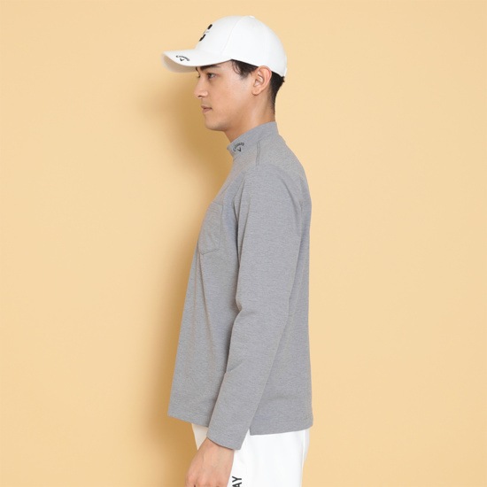 ヘビー天竺モックネックシャツ (MENS)