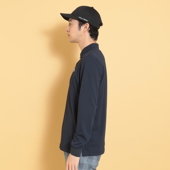 ポリエステルカノコ長袖BDシャツ (MENS)