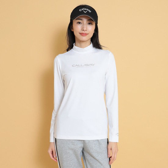 長袖モックネックシャツ (WOMENS)