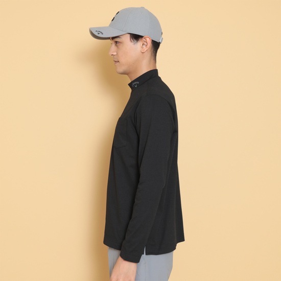 ヘビー天竺モックネックシャツ (MENS)